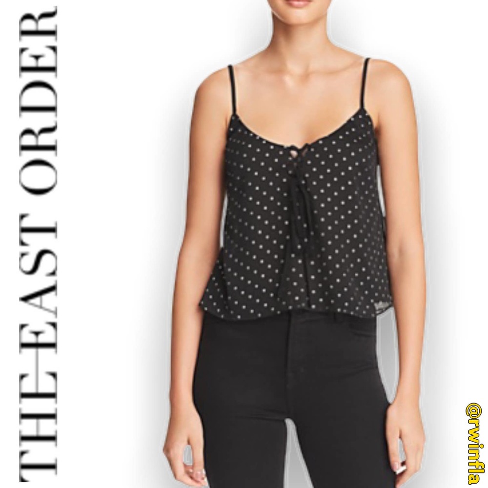 The East Order Paigey Top Tank Cami Starry Night Black Women's Size Medium